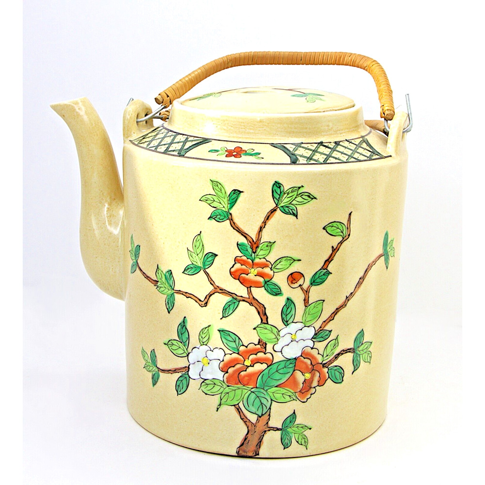 ACF Japanese Porcelain Ware Teapot Decorated with Hand Painted Cherry Blossom